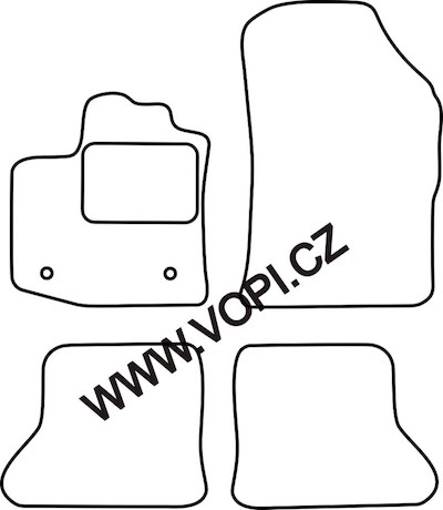 Přesné gumové koberce béžové / šedé Dacia Dokker 2013 ->